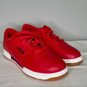 FILA Red Low Top Sneakers size 10
